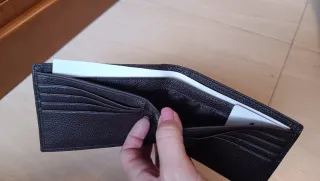 Cartera de Piel Marrón Caballero Horizontal