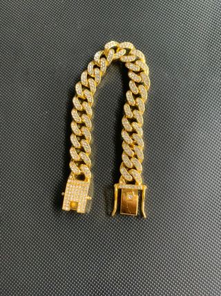 Pulsera Cubana Dorada Estilo urbano