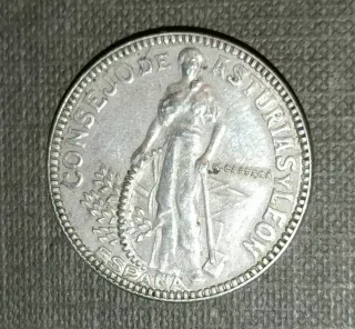 Lote colección:2 Monedas Consejo 1937 Guerra Civil