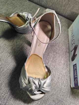 Sandalias de fiesta plata mujer talla 35 Chelo Roi