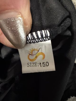 Traje Baile Latino Negro Brillante Niño