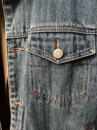 CHAQUETA VINTAGE VAQUERA HOMBRE DENIM JEANS L Y2K