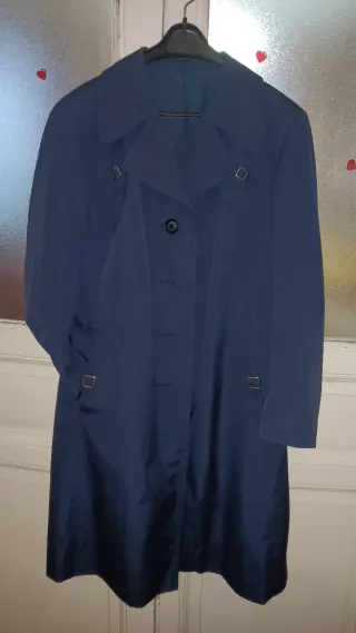 Gabardina azul marino señora