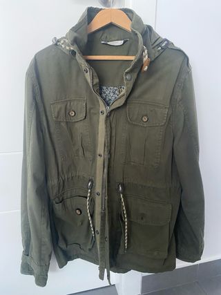 Chaqueta Mango verde militar Talla M