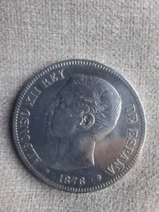 5 ptas Alfonso XIII 1876