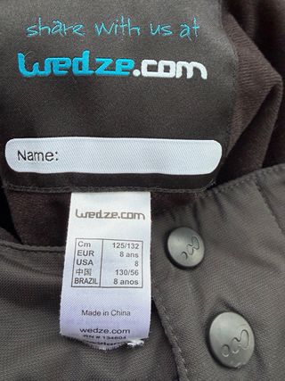 Pantalón de Nieve WEZDE Negro. Talla 8 años