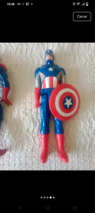 Lote Figuras Capitán América y Spiderman