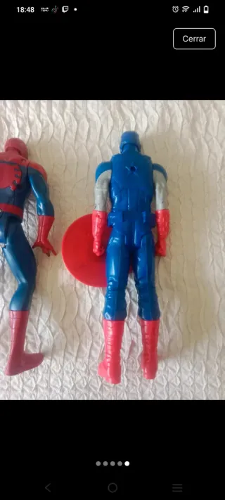 Lote Figuras Capitán América y Spiderman