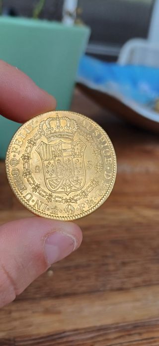 Moneda 8 Escudos de México Carlos IV 1796