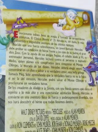 VHS Hércules Disney Clásico Español 1998