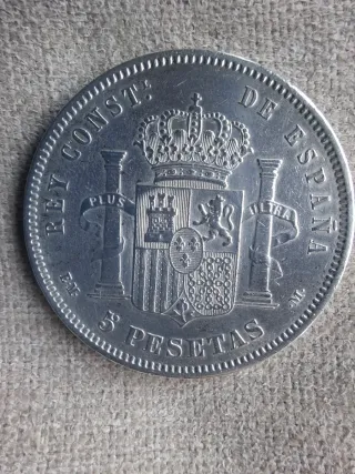 5 ptas Alfonso XII 1878.