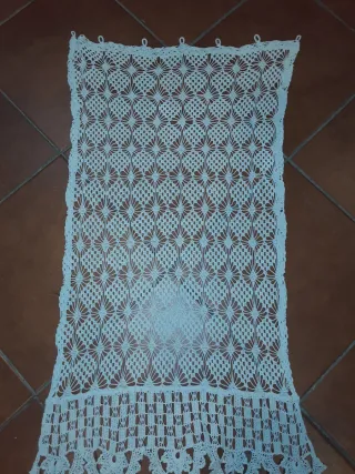 Visillo Crochet Hecho a Mano con Anillas