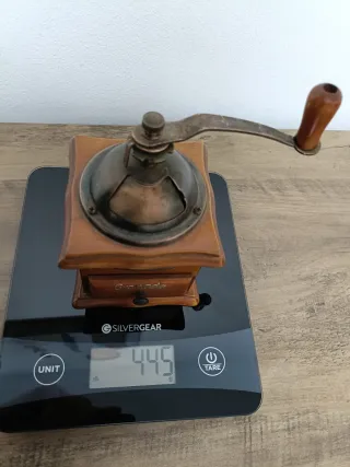 Antiguedad  Molinillo Café "Granada" Madera Metal