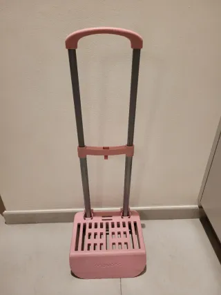 Carrito de mochila plegable rosa