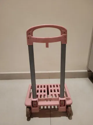 Carrito de mochila plegable rosa