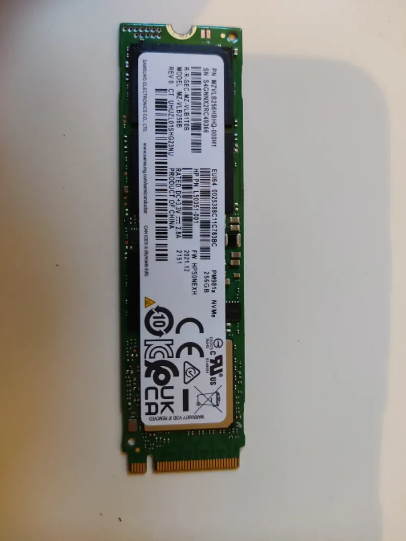 Samsung PM981a NVMe 256GB SSD afbeelding 2
