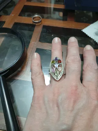 Anillo Rodio Multicolor