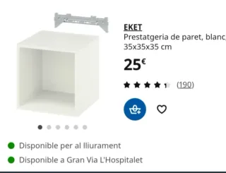 2 Cubos Eket IKEA Blanco