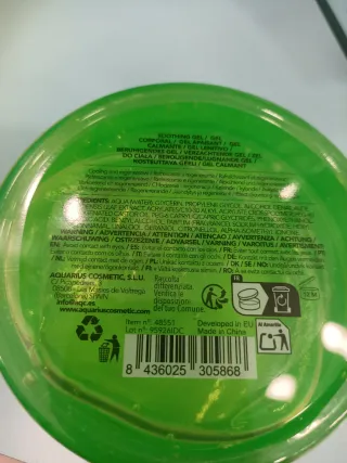 Gel Aloe Vera Refrescante y Regenerador IDC