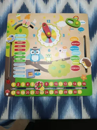 Calendario Educativo Infantil Madera