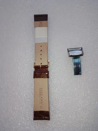 Correa de cocodrilo DILOY marrón oscuro