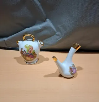 Mini Botijo y Porrón de Porcelana