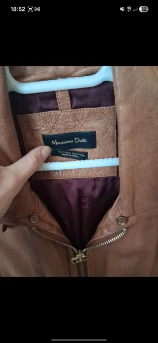 Chaqueta Massimo Dutti Marrón Piel