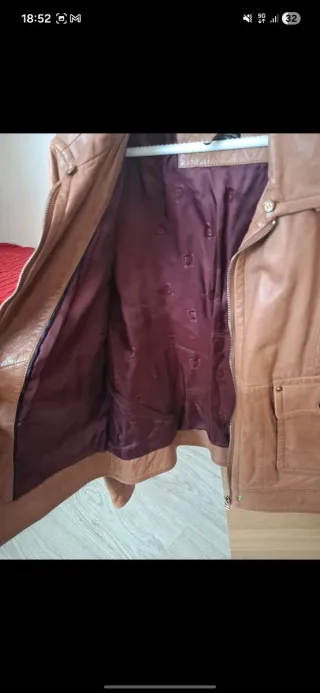 Chaqueta Massimo Dutti Marrón Piel