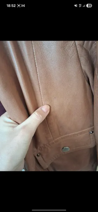 Chaqueta Massimo Dutti Marrón Piel