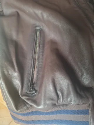 Cazadora Piel Marrón florentino