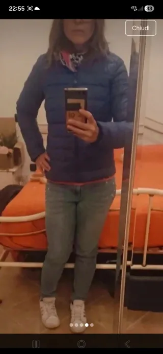 Giacca trapuntata leggera azzurra