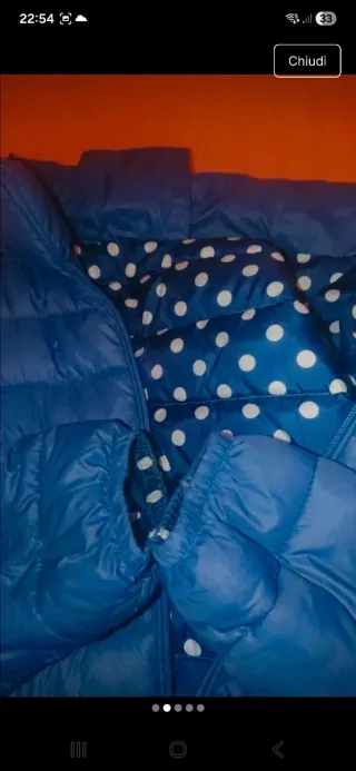 Giacca trapuntata leggera azzurra