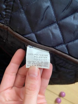 Abrigo acolchado azul marino