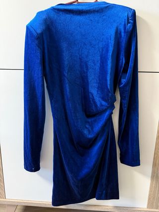 Vestido Zara Azul Terciopelo