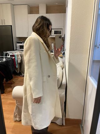 Abrigo blanco Zara