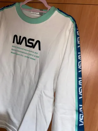 Sudadera NASA Blanca y Verde