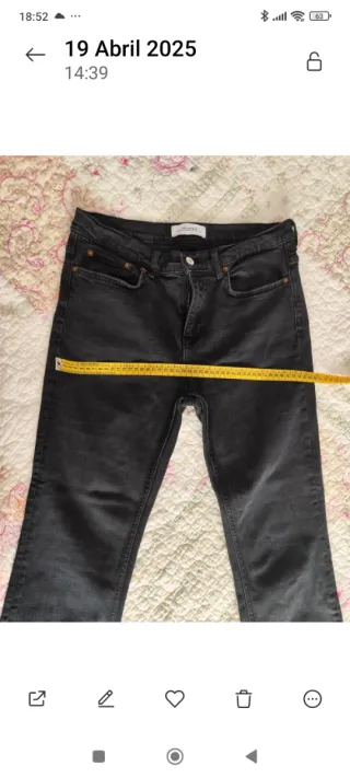 Vaqueros Zara Rectos Talla 40 Negros