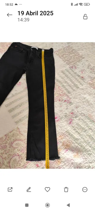 Vaqueros Zara Rectos Talla 40 Negros