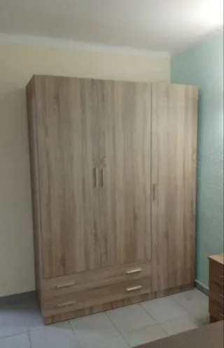 Armario modular madera claro 6 puertas