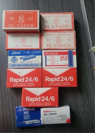Grapadora Metálica Vintage + Scatole di Graffette
