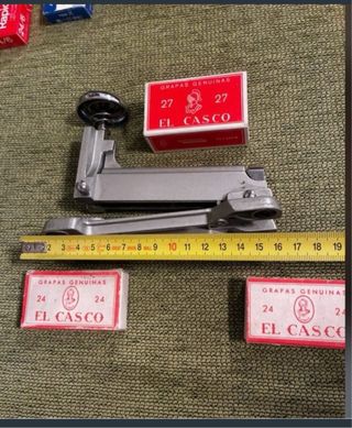 Grapadora Metálica Vintage + Scatole di Graffette