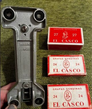 Grapadora Metálica Vintage + Scatole di Graffette