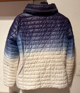 Cazadora mujer degradado azul y blanco