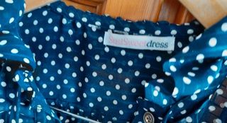 Blusa de manga larga de gasita con topos