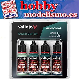 Set Vallejo Game Color Turquesa 4x18ml