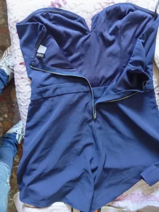 Mono corto palabra de honor azul Talla 42