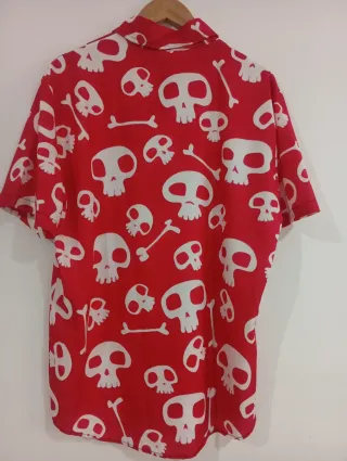 Camisa  Calaveras Roja Talla L