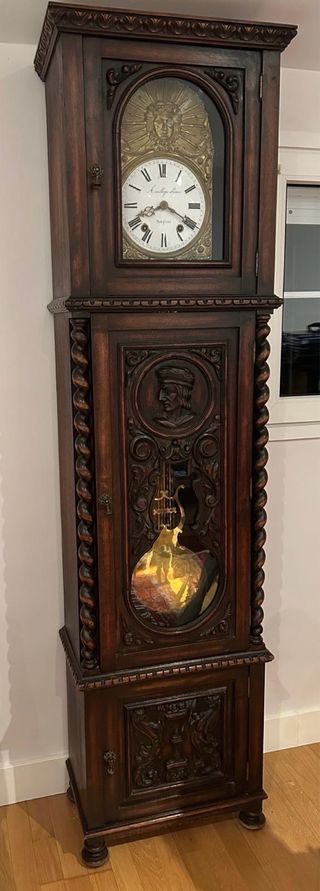 Reloj de pie Arillaga Pamplona antiguo