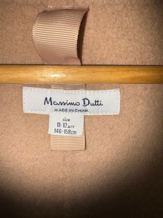Abrigo Massimo Dutti Beige/Marrón