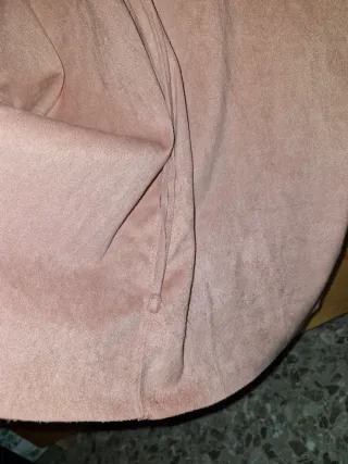 Maglia rosa in velluto con laccio